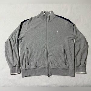 Polo Ralph Lauren Performance Track Jacket Mens XL Gray Full Zip Mock Neck